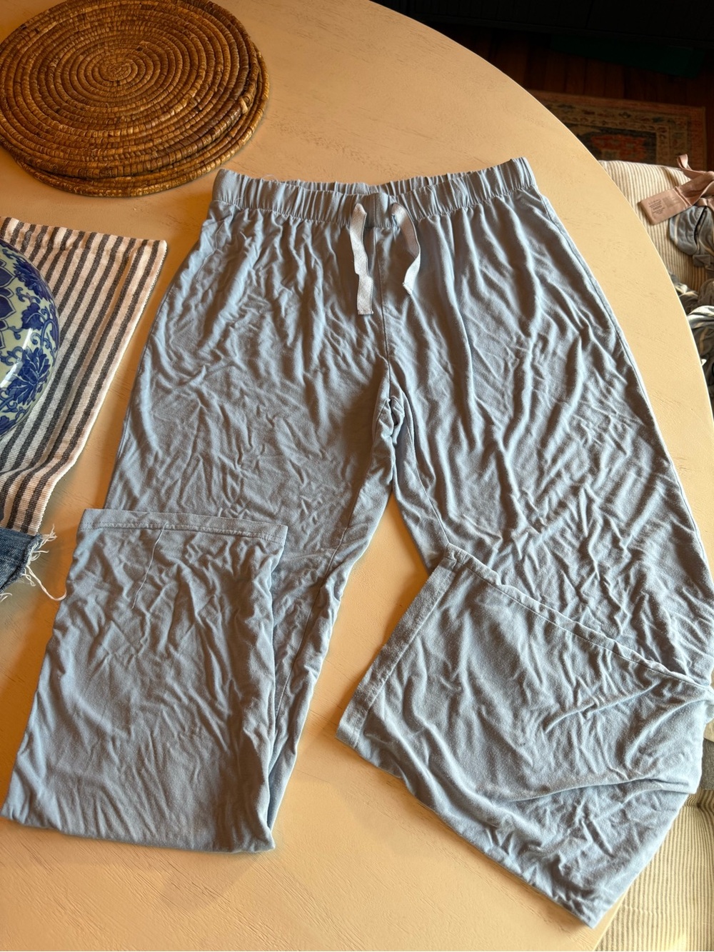 LAKE Modal Lounge/Sleep Pants SOFT with Drawstring in Slate Blue, Medium